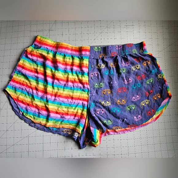 Disney Purple Stitch Pride Tank Top And Shorts 2 Piece - Picture 2 of 6